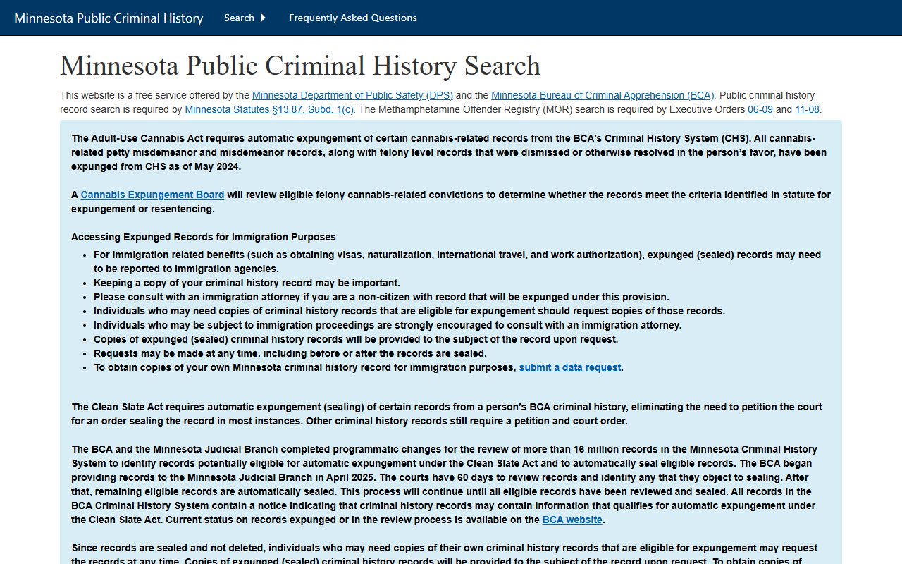 Olmsted County criminal court records BCA criminal history search