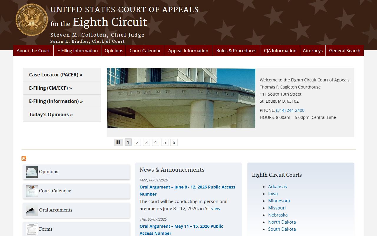 Olmsted County District Court Eighth Circuit federal appeal distinction