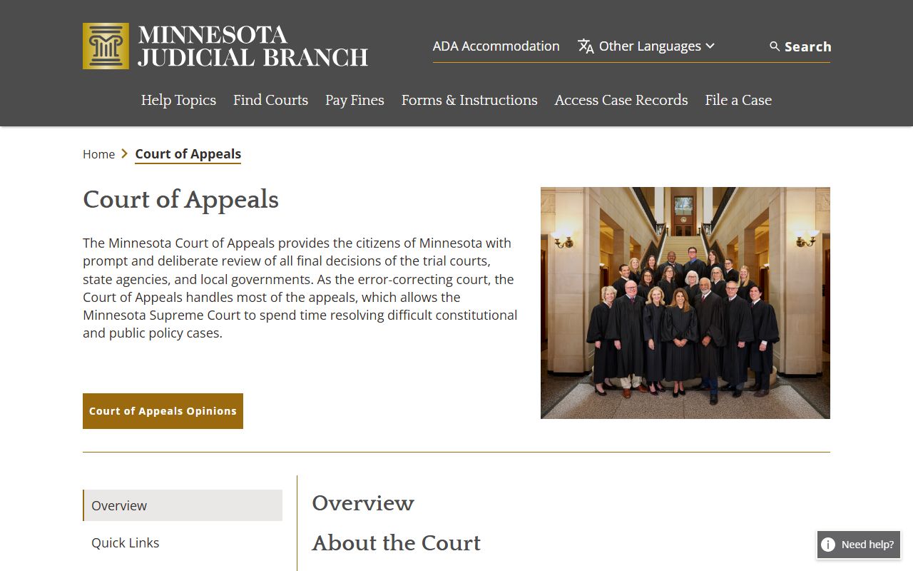 Olmsted County court records Court of Appeals