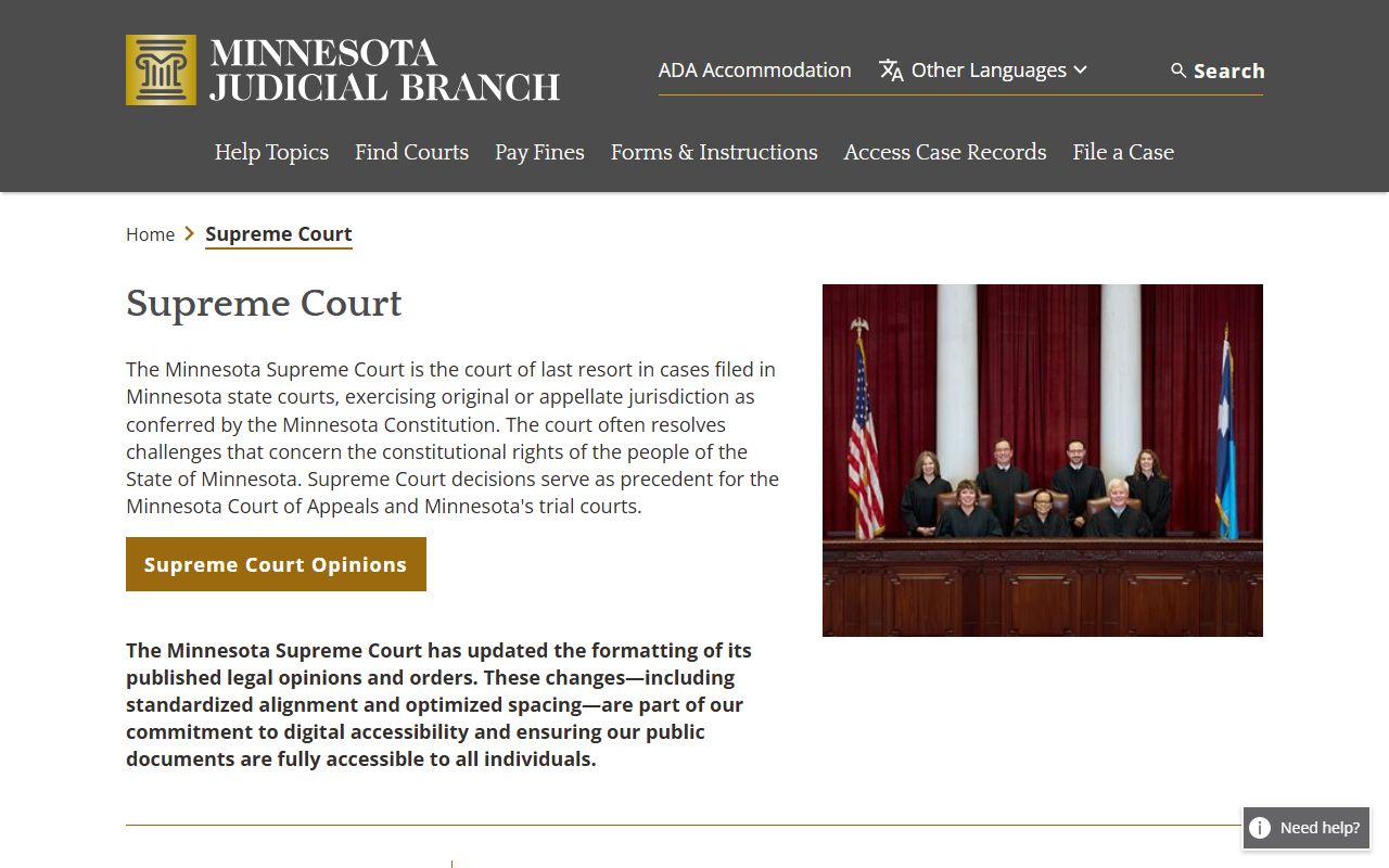 Olmsted County court records Minnesota Supreme Court