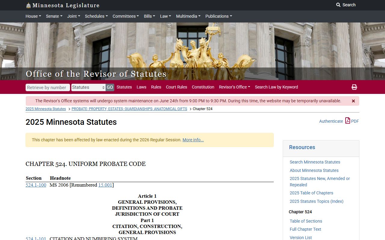 Olmsted County probate records Minnesota probate code