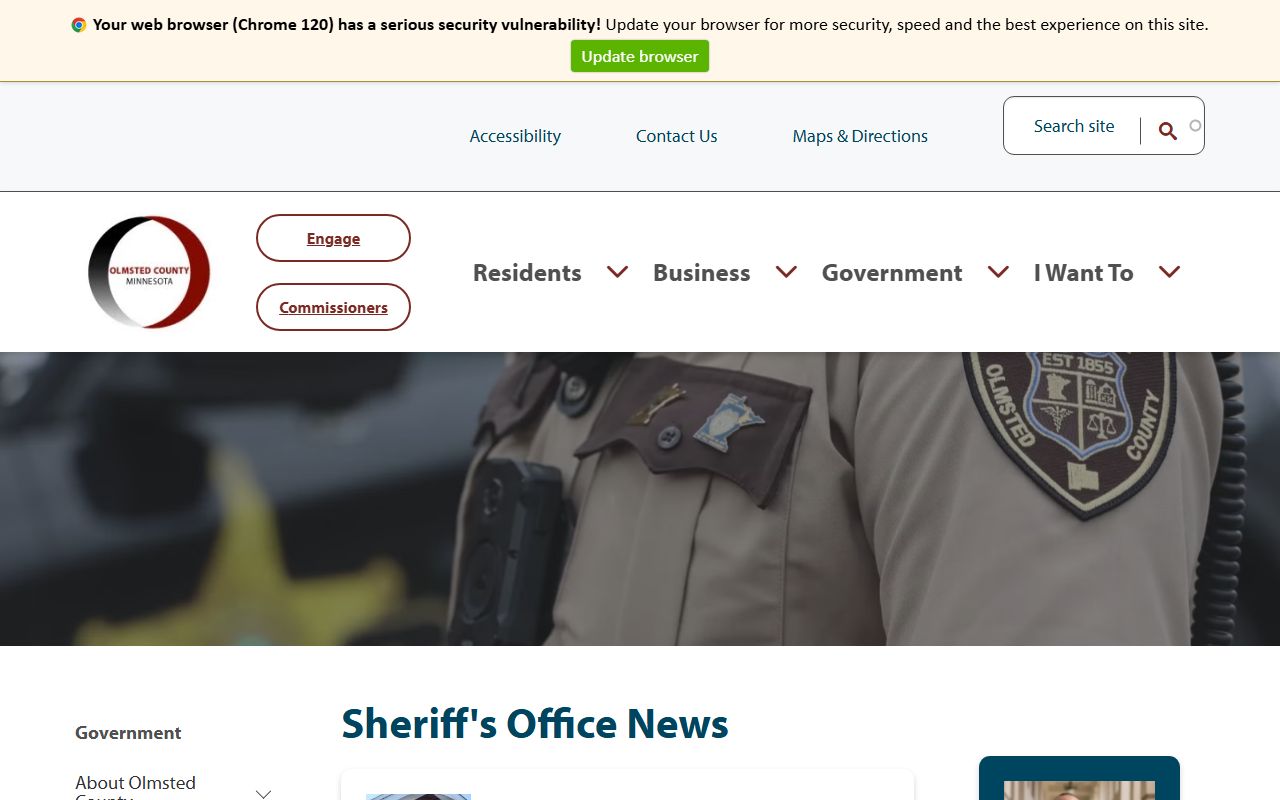 Olmsted County probate records sheriff news archive distinction